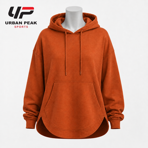 Sudadera con capucha oversize para mujer, elegante, con líneas de hombro extendidas, puños anchos acanalados y un atractivo urbano contemporáneo. - Product Image 1