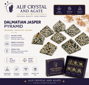 Cristales más vendidos, piedras curativas, Jaspe Dálmata, cristal de cuarzo, pirámide escalar de energía para protección EMF - Product Image 1