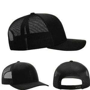 Casquettes en maille haute qualité pour hommes, casquette de camionneur unisexe en polyester, casquette de baseball personnalisée avec logo et corde - Product Image 1