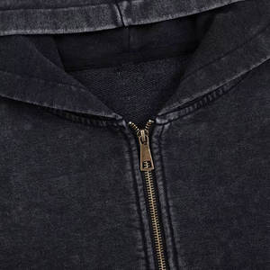 Sudadera con capucha unisex con cremallera, bordado personalizado, 100% algodón, ropa informal con capucha de gran tamaño, ropa de invierno para hombre, logotipo personalizado, tejido lavado - Product Image 2