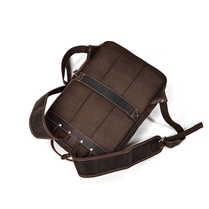 Men's Fashion Genuine Leather <b>Backpack</b> Zipper Closure-Lightweight Waterproof Casual Travel School Laptop Bag - Product Image 6