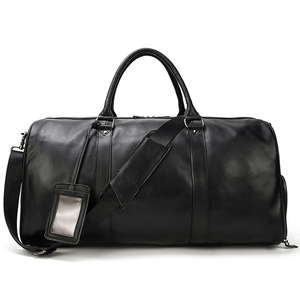 Fully Customized Cowhide Genuine Leather Duffle <b>bags</b> Low Price Heavy Duty Solid Color Cowhide Duffle <b>bags</b> For Men - Product Image 1