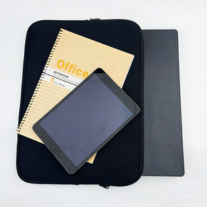 Custom Design <b>Laptop</b> Sleeve Neoprene Zipper Closure Protective <b>Case</b> for <b>Laptops</b> Simple Style Black Color - Product Image 4