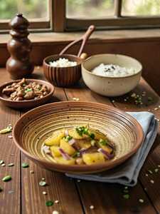 Tazón de cerámica hecho a mano con diseño cultural Wabi-Sabi para servir pudín, ideal para hoteles, de Universal Overseas INDIA. - Product Image 5