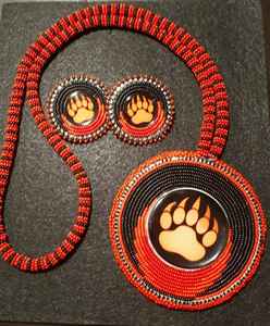 Conjunto de Collar y Pendientes de Cadena con Cuentas de Estilo Étnico Tradicional con Detalles de Cuentas de Primera Calidad para Ocasiones Especiales de Mujeres - Product Image 2