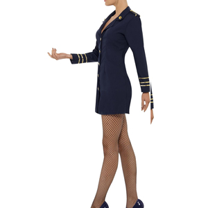 Uniformes de Piloto de Aerolínea para Mujer de la Mejor Calidad, Precio Bajo de Fabricante, Conjunto de Vuelo con Logotipo Personalizado y Color Sólido - Product Image 4