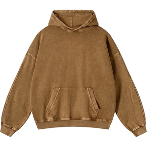 Sweat-shirt à capuche personnalisé pour homme, coupe oversize, en molleton épais, style minimaliste, décontracté - Product Image 1