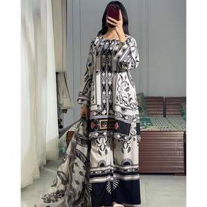 ชุดเซ็ตผ้าชีฟองพิมพ์ลายดิจิทัลสไตล์โบฮีเมียน แขนยาว ดีไซน์โดย PD-Aarohi ระบายอากาศได้ดี เหมาะสำหรับงานปาร์ตี้สำหรับผู้หญิง - Product Image 1
