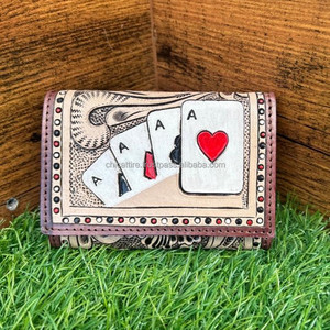 Cartera minimalista corta de cuero para hombre con logotipo personalizado, cartera plegable de cuero genuino RFID, monedero con cremallera, monedero de lujo con bolsillo - Product Image 2