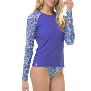 Chemises de compression à manches longues imprimées pour femmes, pour la course à pied et le fitness, manches longues, sublimation, rash guard pour femmes, OEM - Product Image 5