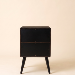 Bone Inlay Floral <b>Bedside</b> <b>Table</b> Cabinet <b>Bedside</b> Bone Inlay Nightstand <b>Black</b> End <b>Table</b> Living Room Furniture From India - Product Image 2