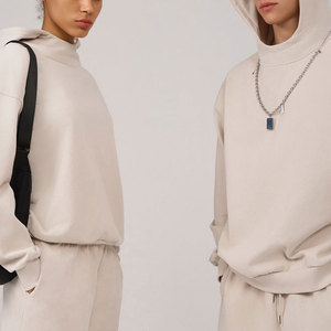 Men's Winter Casual Breathable Soft Fabric Two-Piece Hoodie and Shorts <b>Set</b> with Custom Colors - Product Image 4