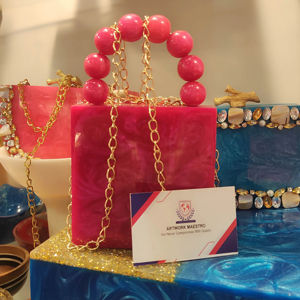 Estilos de Joyería Modernos, Bolsos de Resina con Asa Elegante, Nueva Tendencia Estética para Modelos, Moda Femenina, Lo Más Nuevo - Product Image 1