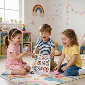 Toysaga Puzzle en bois avec chiffres 0-10, jouet éducatif pour 2-4 ans, unisexe - Product Image 2