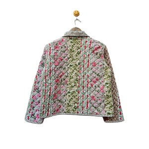 Chaqueta Acolchada Estilo Burfi de Algodón Vintage Hecha a Mano en India, Diseño de Rayas Bordadas, Impermeable, Reversible, Ecológica, para Mujer - Product Image 6