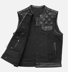 Chaleco de Motocicleta Unisex de Cuero Genuino, Estilo Biker Premium, con Ajuste Personalizado y Costuras Resistentes - Product Image 4