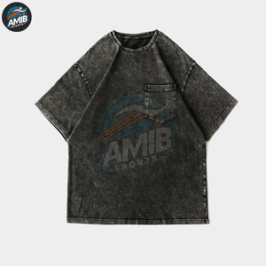 Top Quality Casual Wear Acid Wash Men T-shirt <b>Light</b> Weight Solid Color Custom Ringer <b>Cheap</b> Price Acid Wash Men T-shirts For Sale - Product Image 5