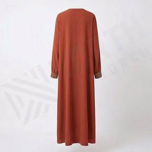 Robe Abaya d'été confortable et modeste, coupe ample, longue, avec dentelle et ceinture, ensemble Burqa Jilbab - Product Image 2