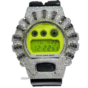นาฬิกา G-Sho ออโตเมติก บลิชฟูล คัท ดี วีวีเอส เพชรโมอิสซาไนต์ สายหนัง สไตล์ธุรกิจ ฮิปฮอป ตัวเรือนสแตนเลส สำหรับผู้ชายและผู้หญิง - Product Image 6