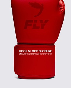 Fabrication de gants de boxe Fly en cuir véritable, entièrement rouges, sur mesure, pour entraînement de boxe et salle de sport. - Product Image 2