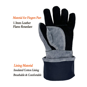 New Style Industrial Construction Tig Welding <b>Gloves</b> Cowhide Safety Leather <b>Gloves</b> Heat Resistant Abrasion Welder <b>Gloves</b> - Product Image 4