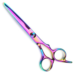 Ciseaux de coiffure de 6 pouces, couleur arc-en-ciel, ciseaux de barbier professionnels, design ergonomique léger, fabrication sur mesure, outils de barbier - Product Image 1