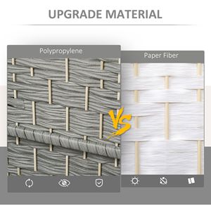 Divisorio Pieghevole a 6 Pannelli in Legno Grigio Misto Autoportante per Privacy, Ideale per Casa e Ufficio - Product Image 5