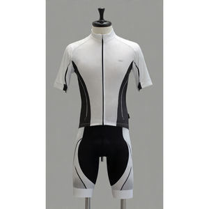 ชุดจักรยานผู้ชาย โพลีเอสเตอร์ 100% ชุดเสื้อเจอร์ซีย์มีซิป กางเกงขาสั้น ชุดกีฬาปั่นจักรยานสำหรับผู้ชาย - Product Image 2