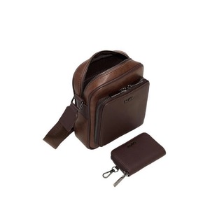 Classic Vintage Fashion Casual Single <b>Shoulder</b> Crossbody Bag Genuine Leather Business Men's Messenger Bag with Button and Chains - Product Image 3