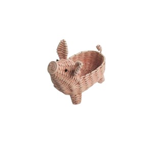 Mini Handgewebte Rattan-Schweinchen-Aufbewahrungsbox mit Rattan-Geschenk und Präsent – Premium-Qualität für B2B-Export – Top-Artikel - Product Image 3