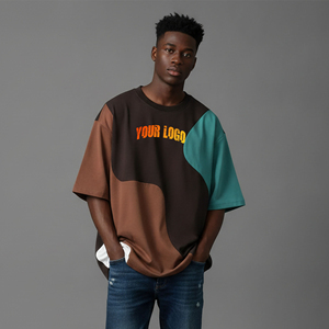 High Quality 100% Cotton Men's Blank Custom Front Printed Breathable Eco-Friendly Oversize T-Shirt Crew <b>Neck</b> <b>Light</b> Knitted Long - Product Image 4