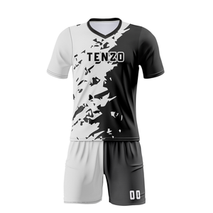 Uniforme de fútbol de tendencia personalizado OEM 2025 ODM Kit de camiseta de fútbol Nombre del equipo Número Imprimir Adulto Unisex 100% Poliéster - Product Image 4