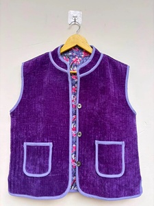 Chaleco Corto sin Mangas, Estilo Vintage, de Algodón y Terciopelo, con Estampado Floral y Cuentas, Chaleco Gitano de Invierno, Formal, Hecho a Mano, Estilo Bohemio, para Festivales - Product Image 3