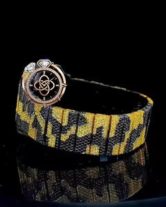 Reloj de Pulsera de Lujo con Moissanita para Hombre, con Incrustaciones de Piedras, de Acero Inoxidable, con Diamantes - Product Image 3