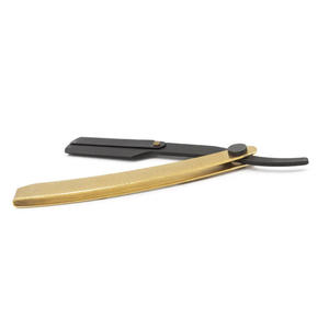 Sambrialmed International Foldable Straight Cut Throat <b>Razor</b> 24k Gold Plated Stainless Steel <b>Single</b> <b>Blade</b> Durable - Product Image 5