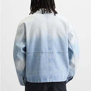 Custom Label <b>Lightweight</b> <b>Denim</b> <b>Jacket</b> 100% cotton Washed Jean <b>Jacket</b> Patch Pockets Oversized <b>Denim</b> <b>Jacket</b> - Product Image 2