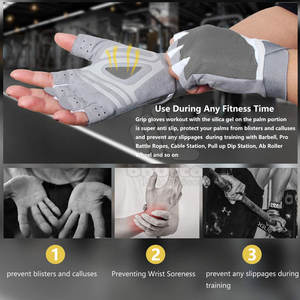 ถุงมือยกน้ำหนักแบบครึ่งนิ้วสำหรับออกกำลังกายเพาะกายสำหรับผู้ชาย - Product Image 3