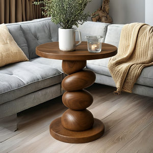 Mesa de centro de madera sólida de diseño único para sala de estar mesa de centro de madera artesanal hecha en Vietnam - Product Image 3