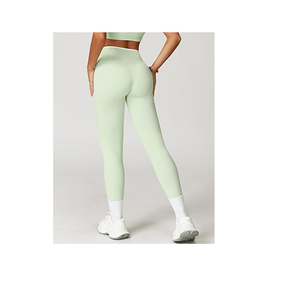Conjuntos Deportivos de 2 Piezas para Mujer, Top Corto con Espalda Cruzada Acolchada, Leggings Deportivos de Cintura Alta con Control de Abdomen, Conjuntos de Yoga - Product Image 1