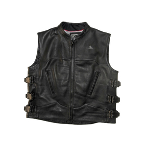 Men's Genuine <b>Leather</b> <b>Vest</b> Wholesale Adults Sleeveless Motorcycle Jacket Custom OEM ODM Casual Biker Outerwear 2026 - Product Image 4