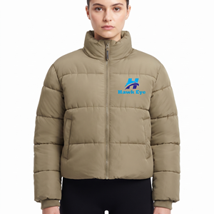 2026 New Arrival Winter Coat for Women Casual Loose Warm <b>Crop</b> Puffer with Waterproof Feature Trending Solid Color - Product Image 5