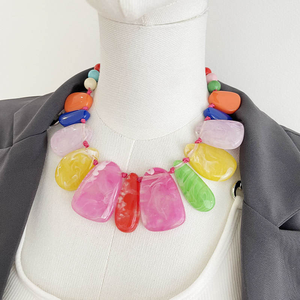 YW Fashion - Cuentas de Resina Plástica de Doble Capa con Forma Irregular, Material de Resina Plástica, Joyería Fina - Product Image 6