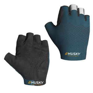 HUSKY SPORTSWEAR Customized Unisex Half Finger Weight Lifting Cycling Shockproof Breathable Microfiber Padded Fingerless Gloves - Product Image 1