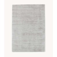 Tapis de sol décoratif de luxe gris argenté, moelleux et doux, en viscose tissée à la main, style minimaliste, pour salon et chambre à coucher