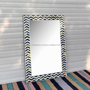 Espejo de Pared Hecho a Mano con Incrustaciones de Hueso Color Marfil, Ecológico, Ligero, Estilo de Diseño Industrial para Uso en Oficina, Precio Económico - Product Image 6