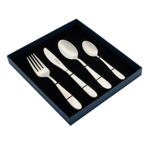 Elegante Juego de Cubiertos de Acero Inoxidable con Mango Texturizado, Cuchillo, Tenedor y Cuchara para Cena - Product Image 2