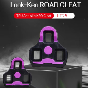 Cleats para Bicicleta de Carretera Compatibles con Look <span class=keywords><strong>KEO</strong></span>, 4.5 Grados de Flotación, Juego de Cleats para Pedales de Ciclismo GINEYEA LT25, Plástico de Ingeniería Duradero - Product Image 1