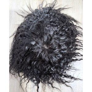 Perruque complète en dentelle, cheveux humains, bouclés crépus, densité 130%, design central, 100% nouée à la main, nœuds invisibles - Product Image 4