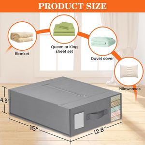 Organizzatore Trasparente per Lenzuola Sotto il Letto con Etichette, Contenitore per Organizzazione Efficiente del Ripostiglio - Product Image 5