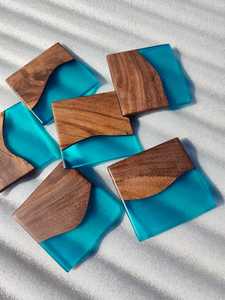 ชุดจานรองแก้วเรซิ่นทำมือรักษ์โลก 6 ชิ้น สีสันปรับแต่งได้ รูปทรงกลม สำหรับตกแต่งบ้านและเป็นของขวัญขึ้นบ้านใหม่ - Product Image 3